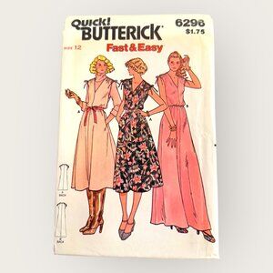 Vintage Butterick Sewing Pattern 6296 Misses Dress Jumper Size 12
